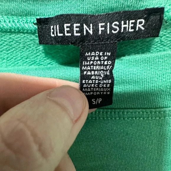 EILEEN FISHER Green pullover crewneck blouse size Small NWOT - Picture 5 of 6